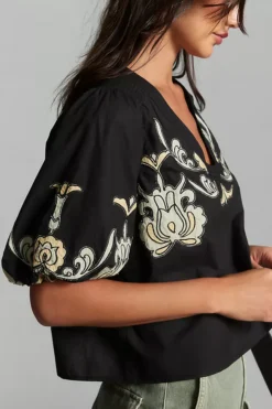 By Anthropologie Puff-Sleeve Blouse -Fashion Clothing Shop 4110089540116 009 b4