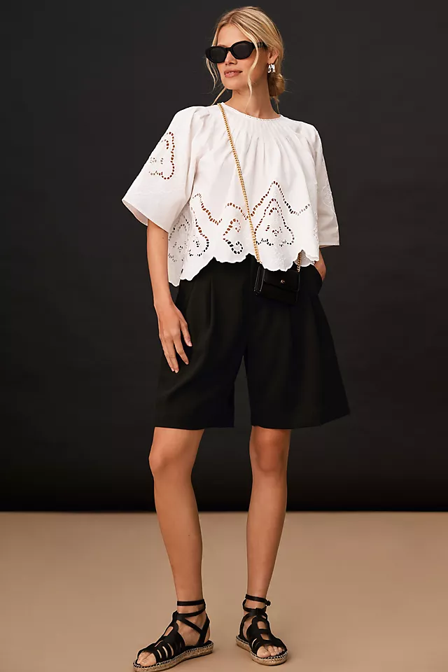 Forever That Girl Scalloped Eyelet Blouse 5 Forever That Girl Scalloped Eyelet Blouse - Image 3