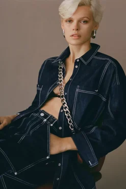 Pilcro Oversized Denim Shirt -Fashion Clothing Shop 4110916210255 091 b14