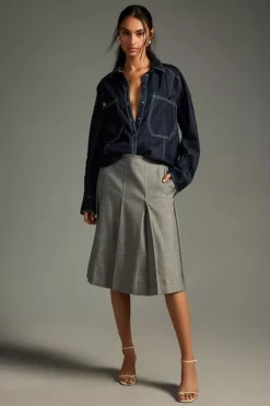 Pilcro Oversized Denim Shirt -Fashion Clothing Shop 4110916210255 091 b4