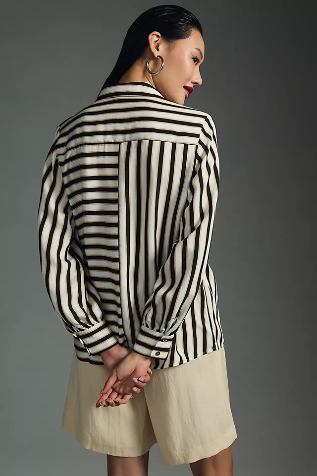 Maeve Silky Striped Buttondown 7 Maeve Silky Striped Buttondown - Image 5