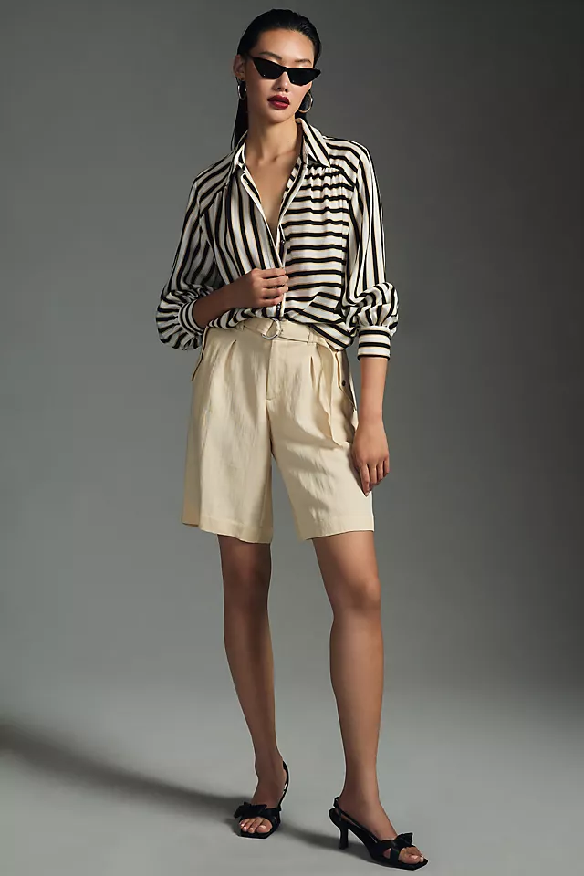 Maeve Silky Striped Buttondown 8 Maeve Silky Striped Buttondown - Image 6