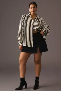 Maeve Silky Striped Buttondown 18 Maeve Silky Striped Buttondown -Fashion Clothing Shop 4110944440001 009 c