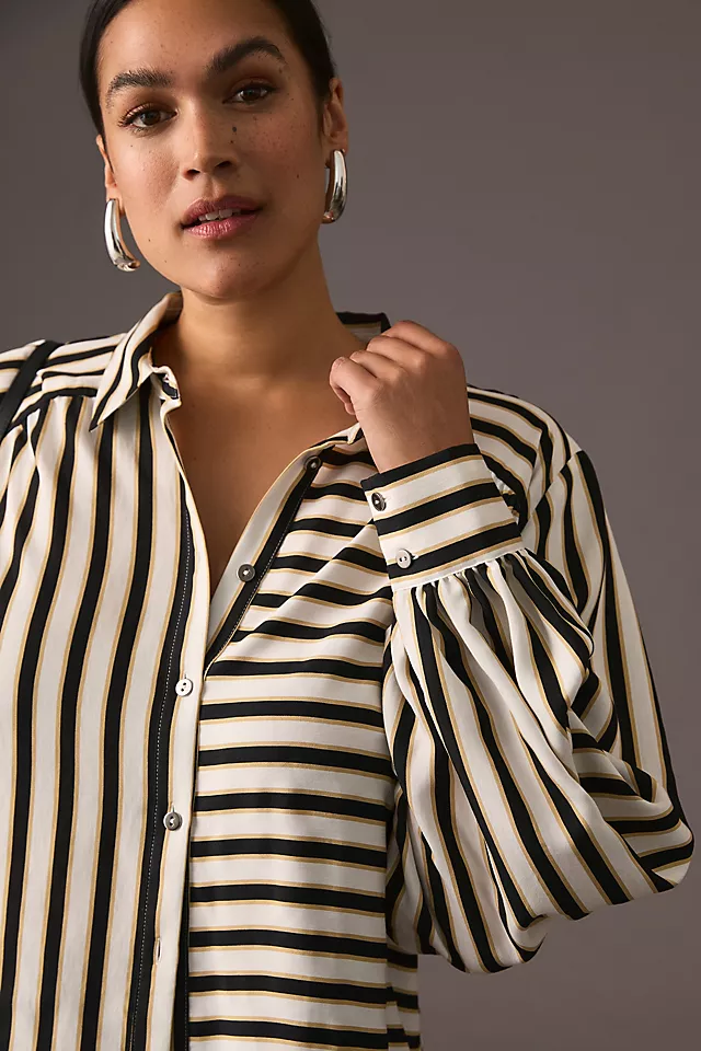 Maeve Silky Striped Buttondown 10 Maeve Silky Striped Buttondown - Image 8