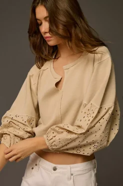 Pilcro Batwing Eyelet Sweatshirt -Fashion Clothing Shop 4111522160015 016 b3