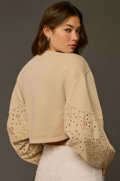 Pilcro Batwing Eyelet Sweatshirt -Fashion Clothing Shop 4111522160015 016 b4