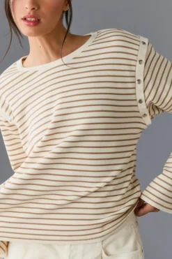 Maeve Slouchy Striped Long-Sleeve Tee 8 Maeve Slouchy Striped Long-Sleeve Tee -Fashion Clothing Shop 4111607630004 011 b3