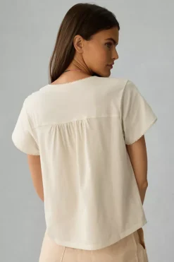 Tiny Fern Embroidered Tee -Fashion Clothing Shop 4112017560212 012 b3