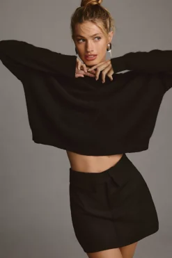 The Alani Cashmere Mock-Neck Sweater By Pilcro