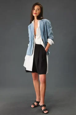DOLAN Denim Boyfriend Blazer -Fashion Clothing Shop 4115212060040 091 b5