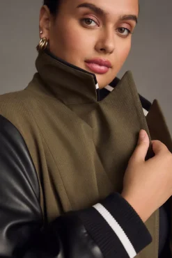 Avec Les Filles Mixed Fabric Blazer -Fashion Clothing Shop 4115402250099 031 c2