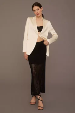 Favorite Daughter Satin Blazer -Fashion Clothing Shop 4115929840038 011 b3