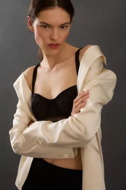 Favorite Daughter Satin Blazer -Fashion Clothing Shop 4115929840038 011 b4