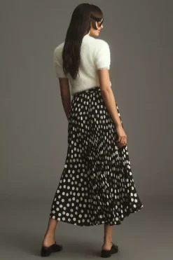 Maeve Silky Pleated Skirt 8 Maeve Silky Pleated Skirt -Fashion Clothing Shop 4120370060056 018 b3