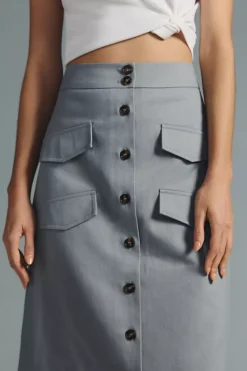 Mare Mare X Anthropologie Utility Midi Skirt -Fashion Clothing Shop 4120657990040 044 b4