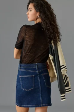 Pilcro Polished Denim Mini Skirt 13 Pilcro Polished Denim Mini Skirt -Fashion Clothing Shop 4120900970018 091 b4