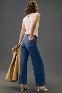 Paige Harper High-Rise Wide-Leg Cropped Jeans -Fashion Clothing Shop 4122057270524 093 b4