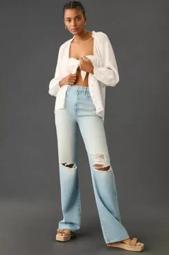 MOTHER The Maven Heel High-Rise Wide-Leg Jeans