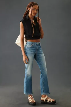 Edwin Lark Ankle Mid-Rise Cropped Flare Jeans