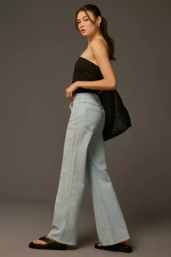 AMO Georgia High-Rise Wide-Leg Split Flare Jeans -Fashion Clothing Shop 4122925890038 092 b3