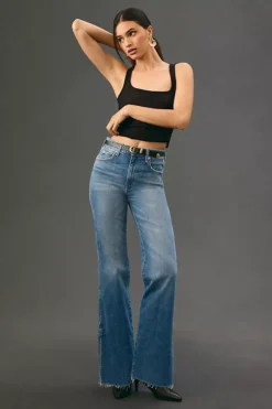 AMO Georgia High-Rise Split Flare Jeans -Fashion Clothing Shop 4122925890040 093 b5