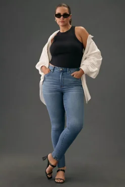 Good American Good Waist High-Rise Skinny Jeans -Fashion Clothing Shop 4122927100088 091 c