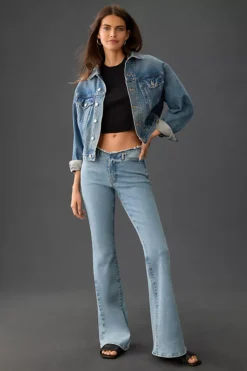 Good American Good Legs Low-Rise Flare Jeans