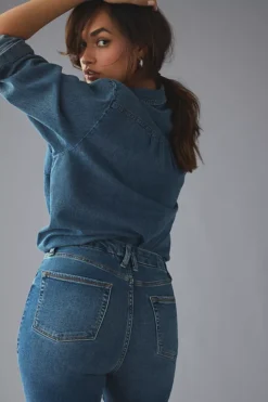 Good American Good Boy High-Rise Cropped Straight Jeans -Fashion Clothing Shop 4122927100124 091 b5