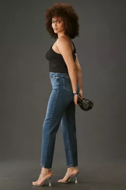 Good American Good Boy High-Rise Cropped Straight Jeans -Fashion Clothing Shop 4122927100124 091 c5