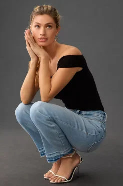 Good American Petite Good Straight Jeans -Fashion Clothing Shop 4122927100133 093 b4