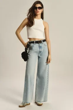Hudson James High-Rise Wide-Leg Jeans