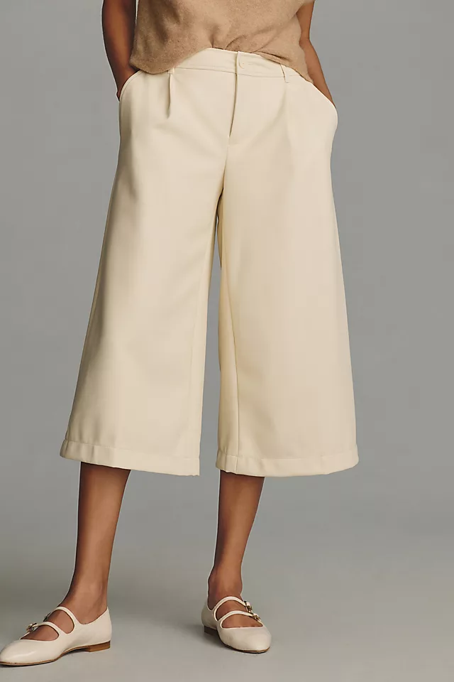 By Anthropologie Faux Leather Culottes 4 By Anthropologie Faux Leather Culottes - Image 2