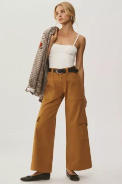 Pilcro Mid-Rise Wide-Leg Cargo Pants