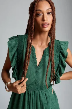 By Anthropologie Embroidered Flounce Jumpsuit -Fashion Clothing Shop 4123578570008 105 b4