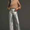 The Colette Cropped Wide-Leg Faux Leather Pants By Maeve -Fashion Clothing Shop 4123583310018 007 b