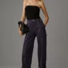 Maeve Contrast-Stitched Utility Pants