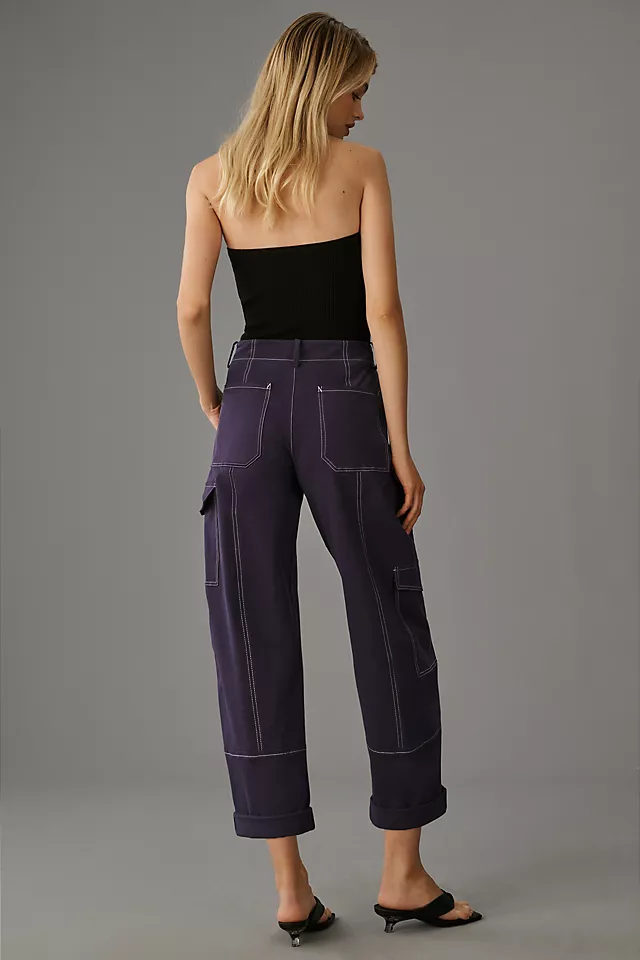 Maeve Contrast-Stitched Utility Pants 4 Maeve Contrast-Stitched Utility Pants - Image 2