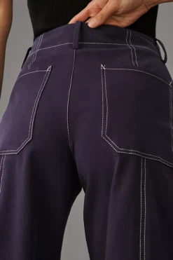 Maeve Contrast-Stitched Utility Pants 11 Maeve Contrast-Stitched Utility Pants -Fashion Clothing Shop 4123647160014 041 b6