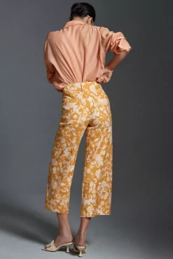 The Colette Cropped Wide-Leg Linen Pants By Maeve -Fashion Clothing Shop 4123650590242 074 b3