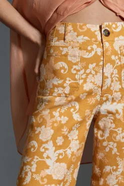 The Colette Cropped Wide-Leg Linen Pants By Maeve -Fashion Clothing Shop 4123650590242 074 b4