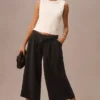 Maeve Tie-Waist Culottes -Fashion Clothing Shop 4123650590289 001 b