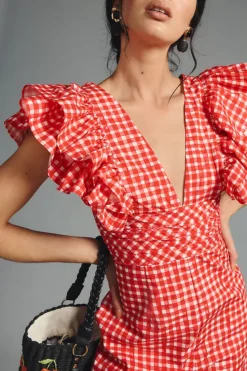 Hutch V-Neck Ruffle-Sleeve Romper -Fashion Clothing Shop 4125464030030 069 b4