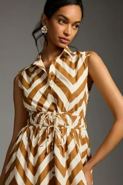 Maeve Sleeveless Shirt Dress 13 Maeve Sleeveless Shirt Dress -Fashion Clothing Shop 4130089540106 026 b3