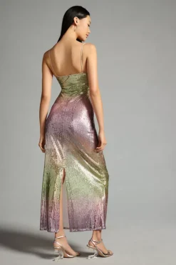 LoveShackFancy Slim Sequin Maxi Dress -Fashion Clothing Shop 4130293810015 055 b3