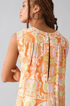 Maeve Printed V-Neck Tunic Dress -Fashion Clothing Shop 4130370060152 089 b3