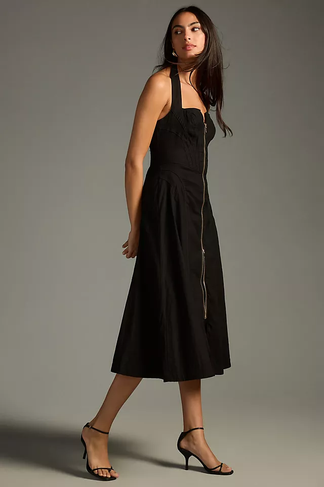 By Anthropologie Zip-Front Corset Dress 6 By Anthropologie Zip-Front Corset Dress - Image 4