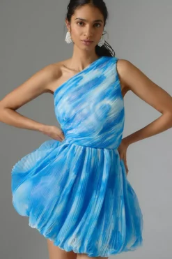 Hutch Petite One-Shoulder Bubble Mini Dress