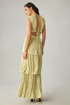 Sabina Musayev Athena Metallic V-Neck Gown 9 Sabina Musayev Athena Metallic V-Neck Gown -Fashion Clothing Shop 4130572900019 035 b3