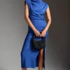 The Maya Ruched Cowl-Neck Dress 2 The Maya Ruched Cowl-Neck Dress -Fashion Clothing Shop 4130607630013 040 b
