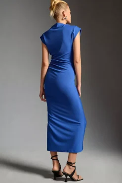 The Maya Ruched Cowl-Neck Dress -Fashion Clothing Shop 4130607630013 040 b3